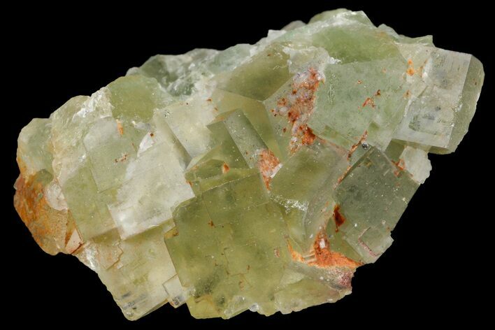 Green Cubic Fluorite Crystal Cluster - Morocco #180267